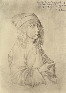 On üç yaşında kendi portresi, 1484 (kağıt üzerinde gümüş nokta) by Albrecht Dürer